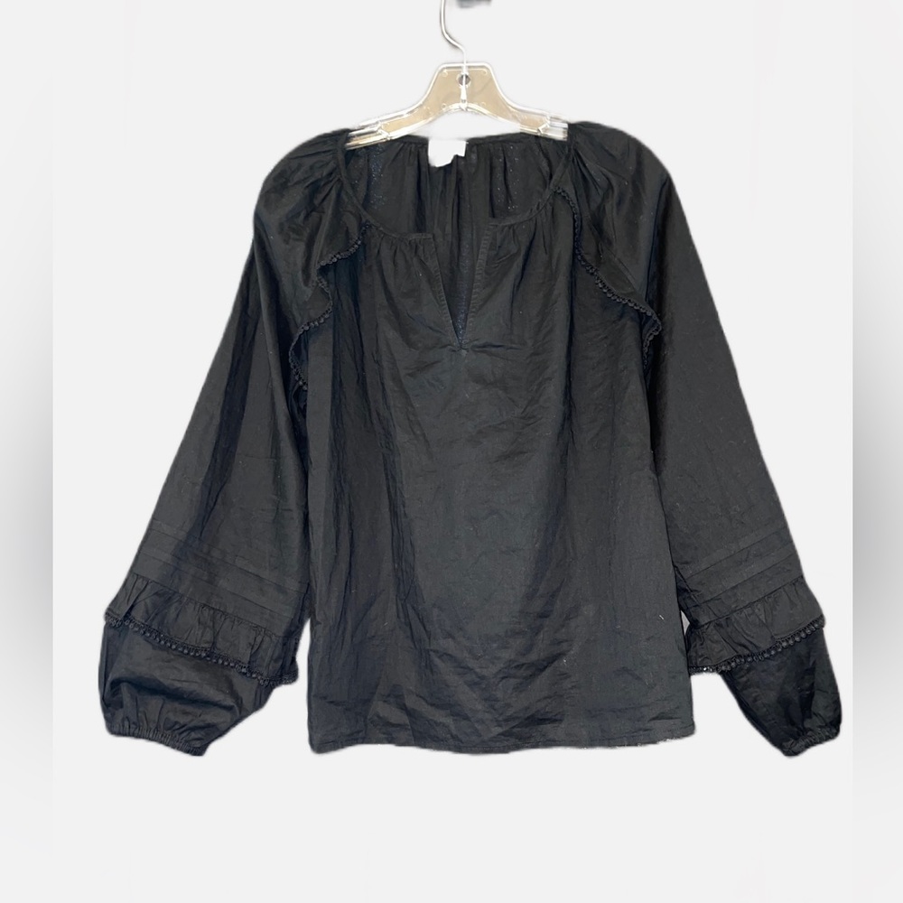 J Crew Popover Puff Sleeve Statement Top Size Large